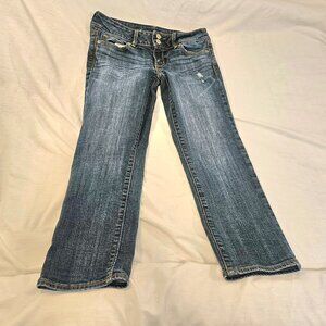 American Eagle Outfitters Artist Crop Stretch Jeans Women's Size 4 Regular Distr